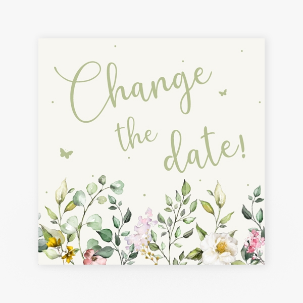 Change the date kaart bloemen