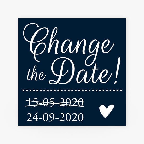 Change the date kaart Donkerblauw