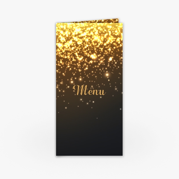 Menukaart gold sparkles