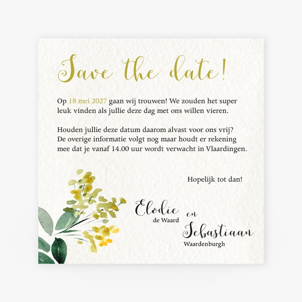 Save the date Botanical (Elodie&Sebastian)