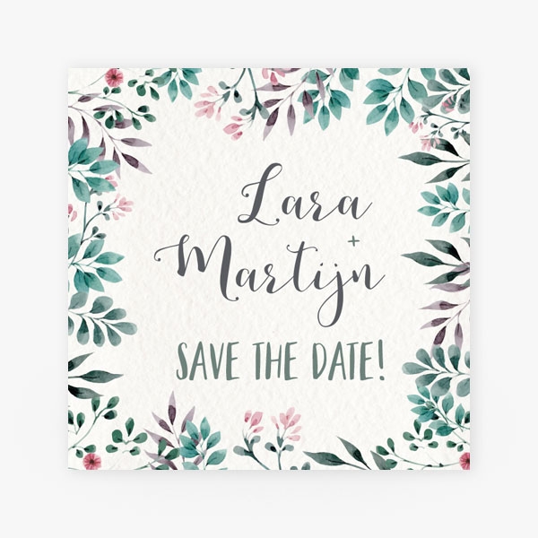 Save the date Botanical (Lara&Martijn)