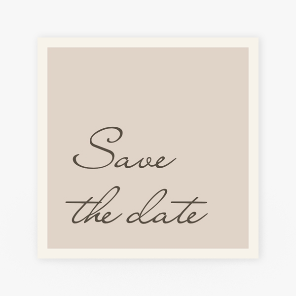 Save the date bruin tinten