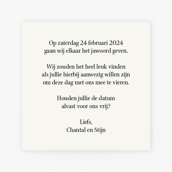 Save the date gouden lijnen