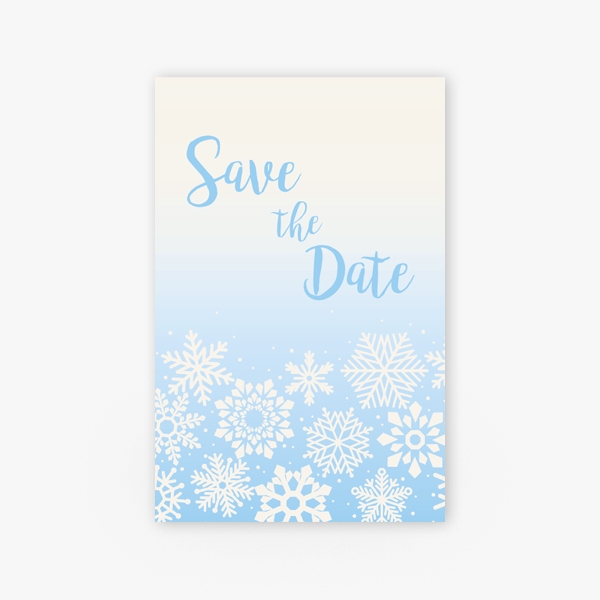 Save the date kaart winter sneeuw