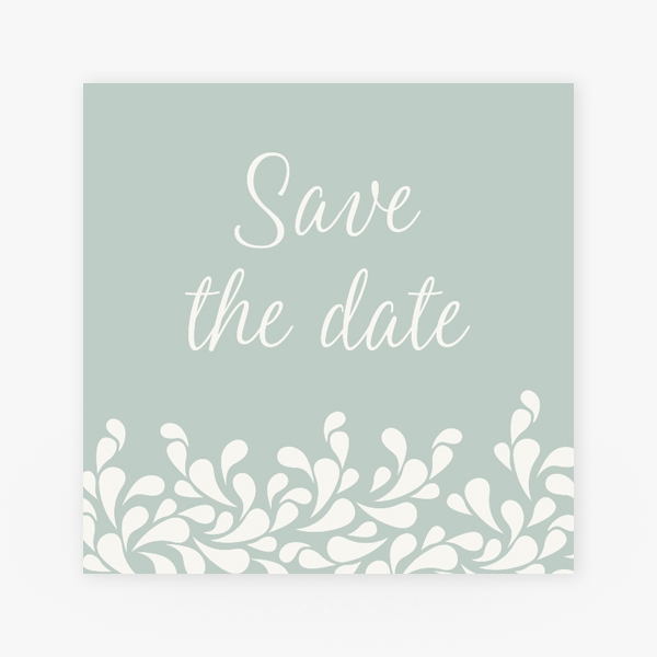 Save the date licht oud groen