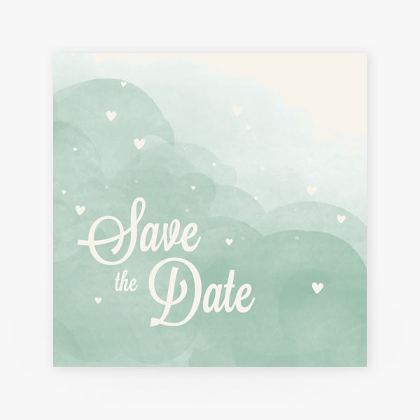 Save the date watercolour (Groen)