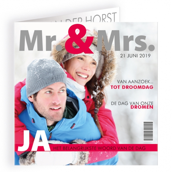 Trouwkaart Magazine Mr. & Mrs.