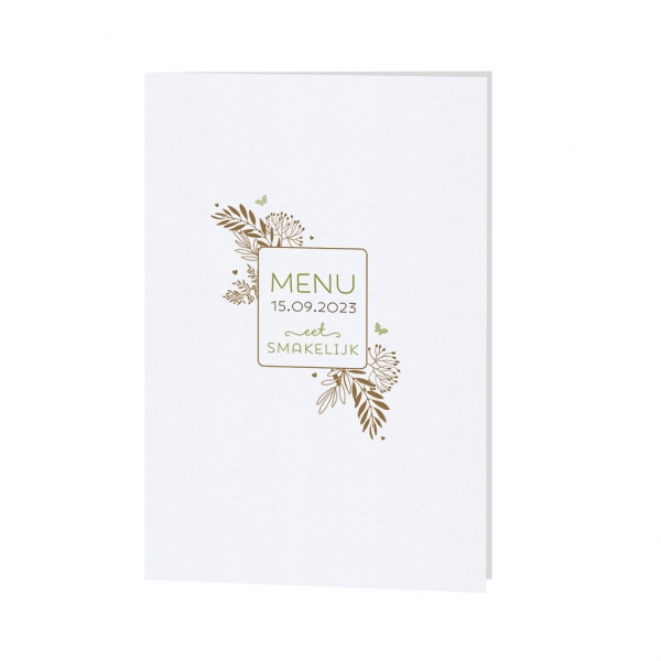 Trouwkaart Menukaart past bij trouwkaart Wedding passport