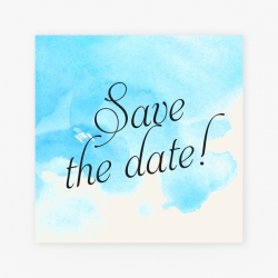 Save the date kaart aquarel