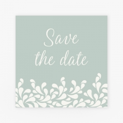 Save the date licht oud groen