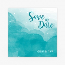 Save the date watercolour (turquoise)