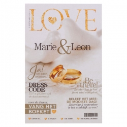 Trouwkaart Love magazine