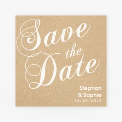 Trouwkaart Save the date - kraft