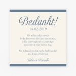 La Carte Trouwcollectie - Bedankkaart met blauwe balk