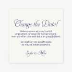 La Carte Trouwcollectie - Change the date blauwe aquarelvlek