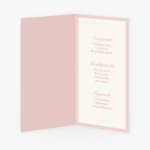 La Carte Trouwcollectie - Menukaart glimmend rose rozen