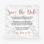 La Carte Trouwcollectie - Save the date chique marmer rose