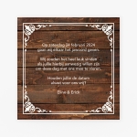 La Carte Trouwcollectie - Save the date donker hout met witte sierlijst