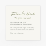 La Carte Trouwcollectie - Save the date - hexagoon goudfolie