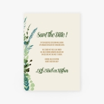 La Carte Trouwcollectie - Save the date kaart botanisch