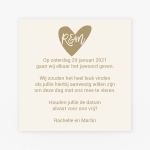 La Carte Trouwcollectie - Save the date kaart in goud kleur