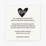 La Carte Trouwcollectie - Save the date kaart in zwart grijs