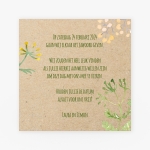 La Carte Trouwcollectie - Save the date kraft met aquarel planten