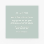 La Carte Trouwcollectie - Save the date licht oud groen