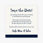 La Carte Trouwcollectie - Trouwkaart donkerblauw save the date kaart