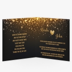 La Carte Trouwcollectie - Trouwkaart gold sparkles