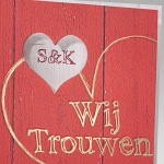 Belarto Amazing wedding - Trouwkaart Rustiek rood