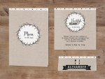 Belarto Bohemian Wedding - Trouwkaart Save the date passend bij Originele trouwkaart in vorm van een slinger met leuke gouddetails