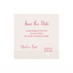 Trouwkaart Save the date past bij trouwkaart - Gevederd hart