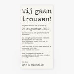 La Carte Trouwcollectie - Trouwkaart Typemachine